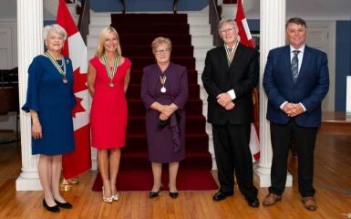 A picture of the 2021 medal of merit recipients